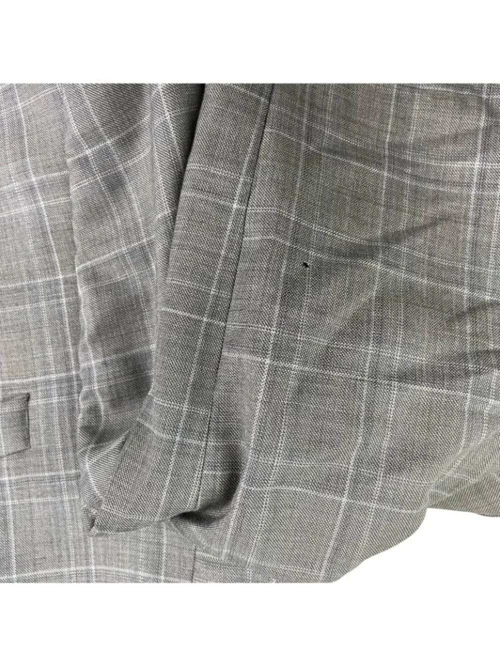 Jack Victor Men's Luxor 100% Wool 2-Button Blazer Gray/Blue Plaid • 52R